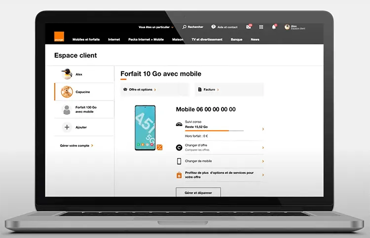 accueil espace client orange