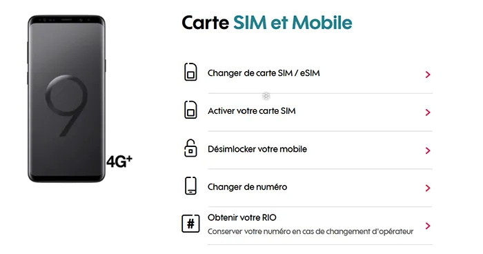 aide sur le mobile dans l'espace client sosh
