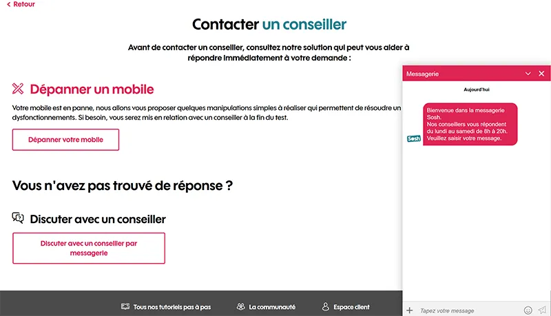 tchat en ligne sosh