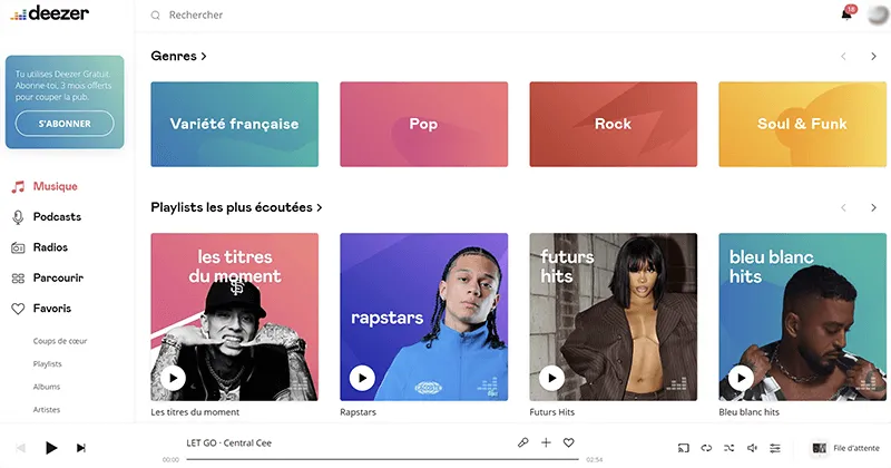 deezer sur ordinateur