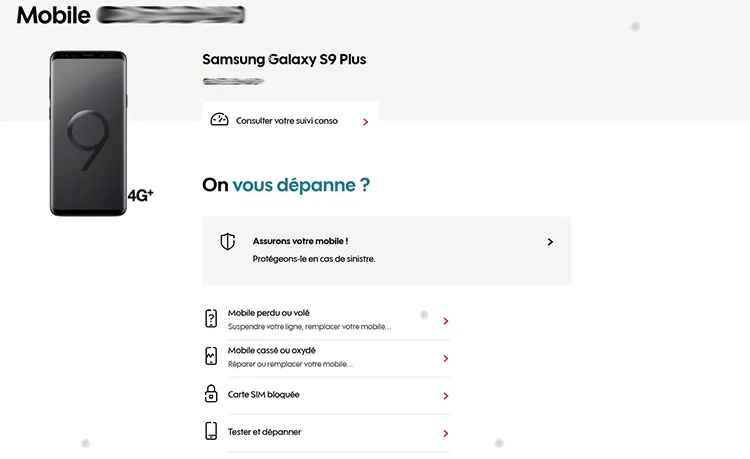 dépannage dans l'espace client sosh