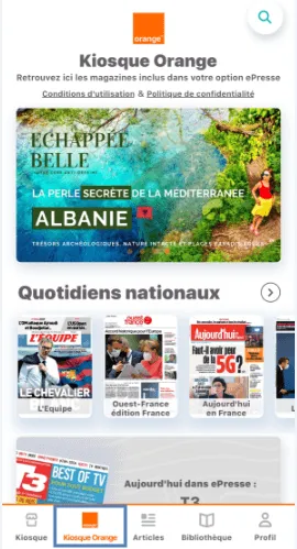application epresse orange