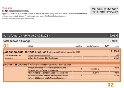 exemple facture Orange verso