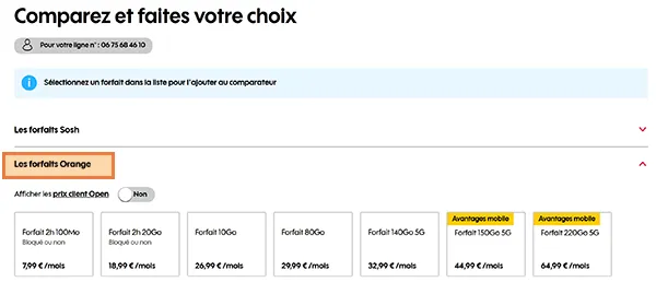 passer de sosh à orange depuis l'espace client