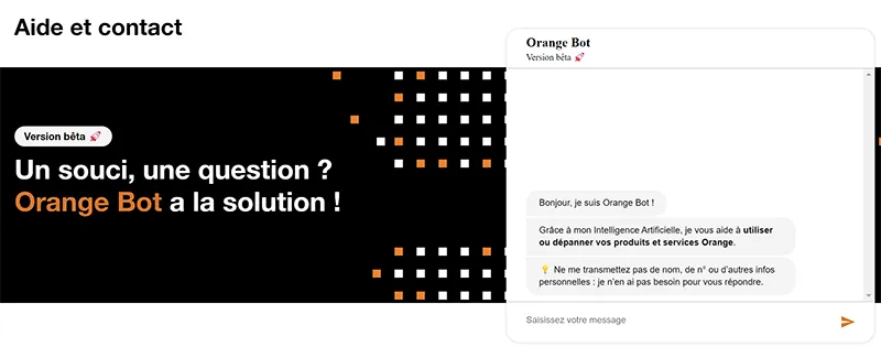 chatbot Orange bot