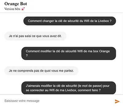 chat avec orange bot