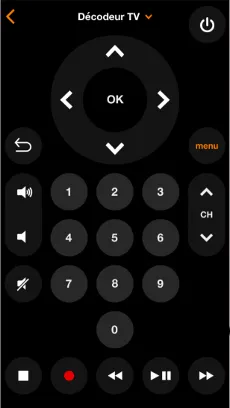 telecommande virtuelle orange